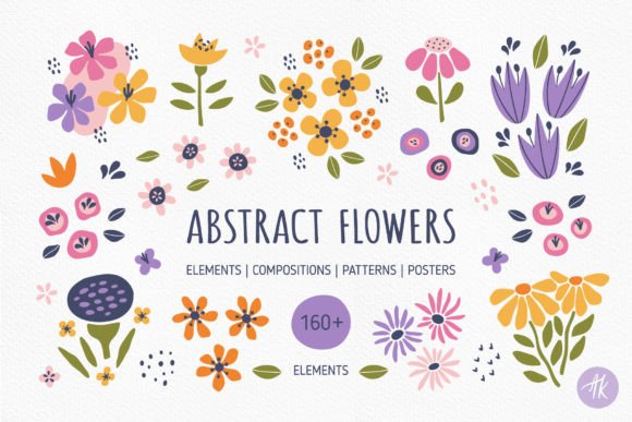 Abstract Flowers Bundle