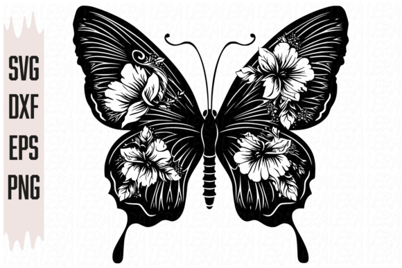 Butterfly Flowers Graphics for Digital Sellers