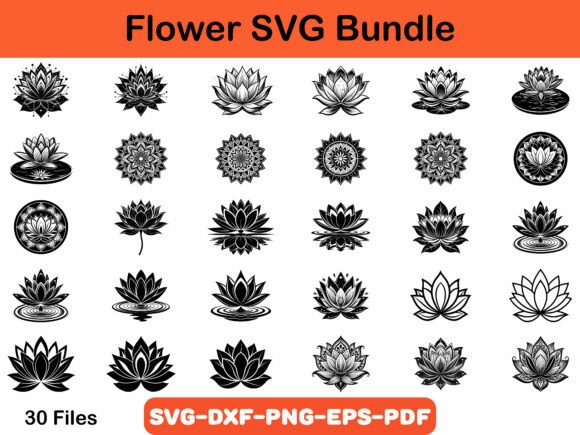 Flower SVG Bundle Graphics for Crafters