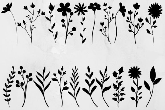 Flowers, Plant Silhouette Svg Bundle