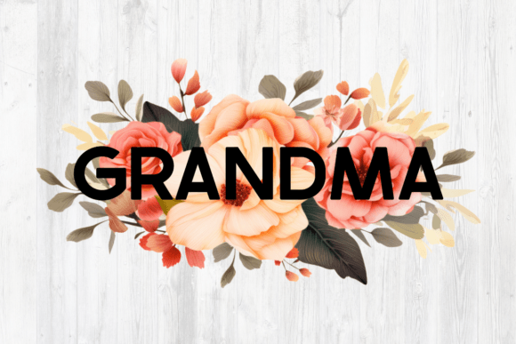 Grandma Boho Flowers Graphics for Editorial Design