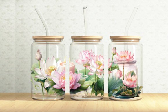 Lotus Flowers Graphics for Local Branding
