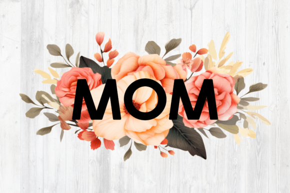 Mom Boho Flowers Watercolor Sublimation Graphics
