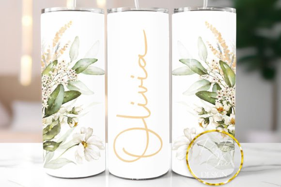 Name Tumbler PNG Flowers Sublimation PNG - A Graphic Design Asset Review
