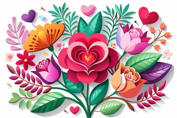 Romantic Flowers and Paper-cutting Art