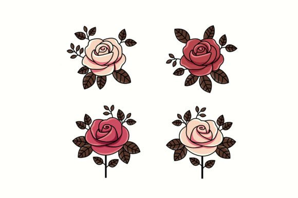 Roses Flower Collection Graphics for Editorial and Web Use