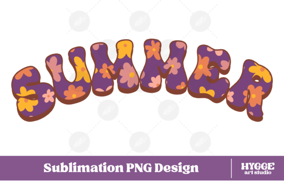 Summer Retro Flowers Graphics for Editorial and Web Use