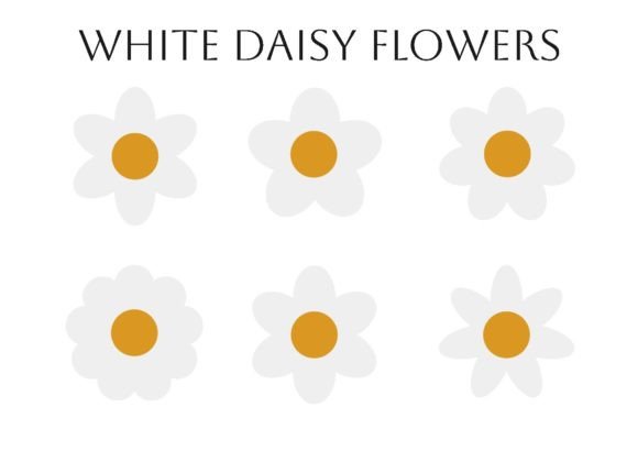 White Daisy Flowers SVG for Modern Branding