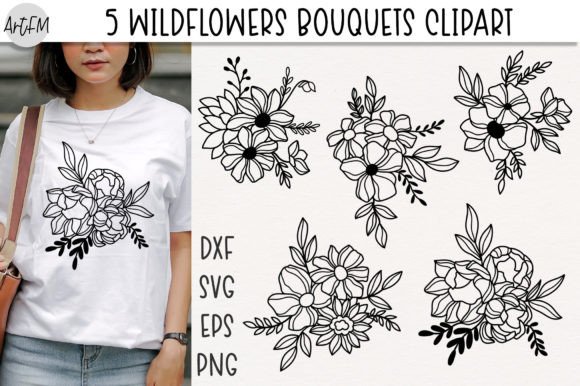 Wildflower Bouquets Graphics for Branding and Marketing